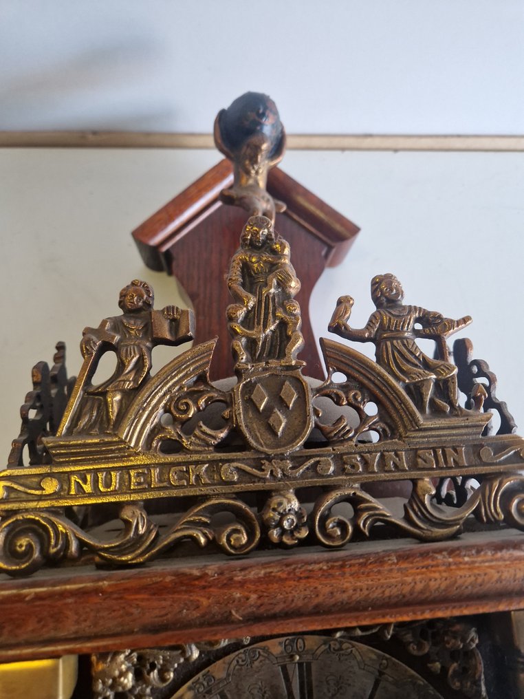 贊丹/贊瑟斯時鐘 -   青銅色, 黃銅, 木 - 1960-1970 #2.1