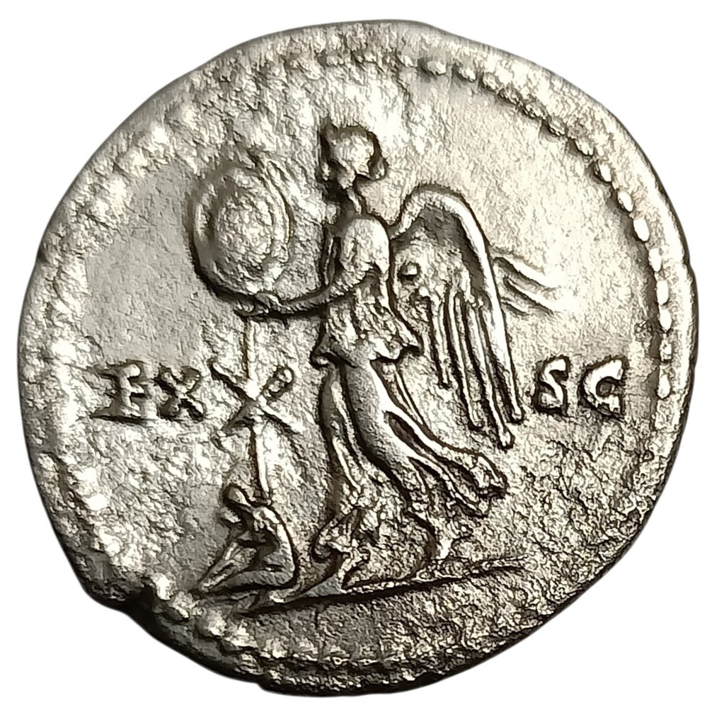 Römisches Reich. Titus (79-81 n.u.Z.). Denarius Divus Vespasian. Rome 80-81 AD. "Judaea Capta" commemorative #1.0