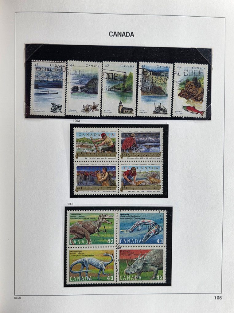 加拿大 1993/2011 - 收集在两个Davo相册中 #2.1