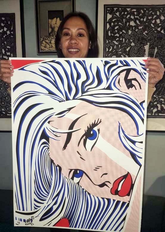 Tushikuni - XL EDITION /  BLUE POP WOMAN (Roy Lichtenstein Vs Kuni) #1.0