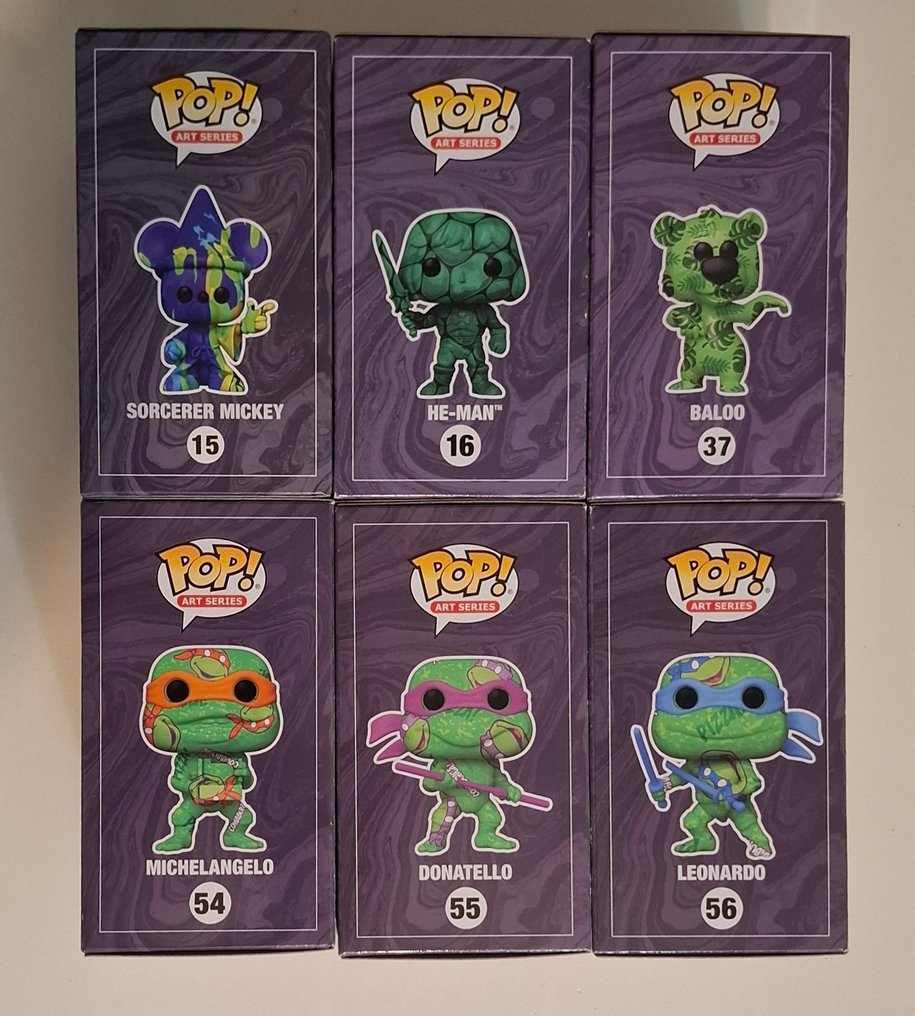 Funko  - Funko Pop Pop! Art Series Baloo; He-Man; Sorcerer Mickey; Leonardo; Donatello; Michelangelo - 2010-2020 - Πορτογαλία #2.1
