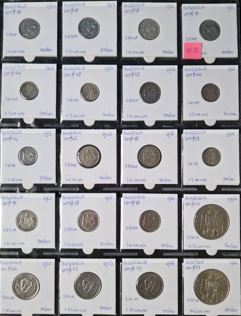 Australia. Set van 38 munten  (Sin precio de reserva) #1.0