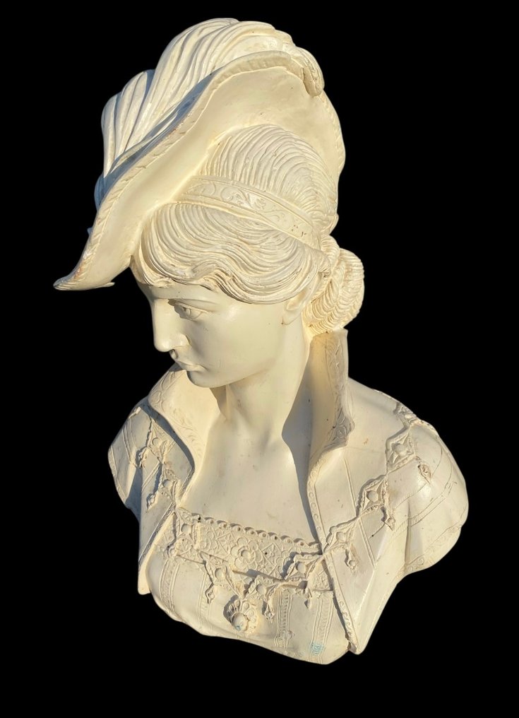 Buste, Arnaldo Giannelli (1907-2005) - 45 cm - Gips #1.0