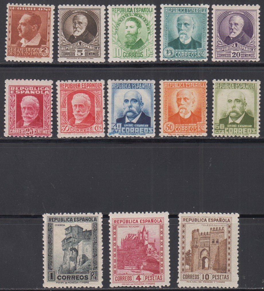 Spain 1932 - Complete series. Characters and monuments. - Edifil 662/75 #1.0