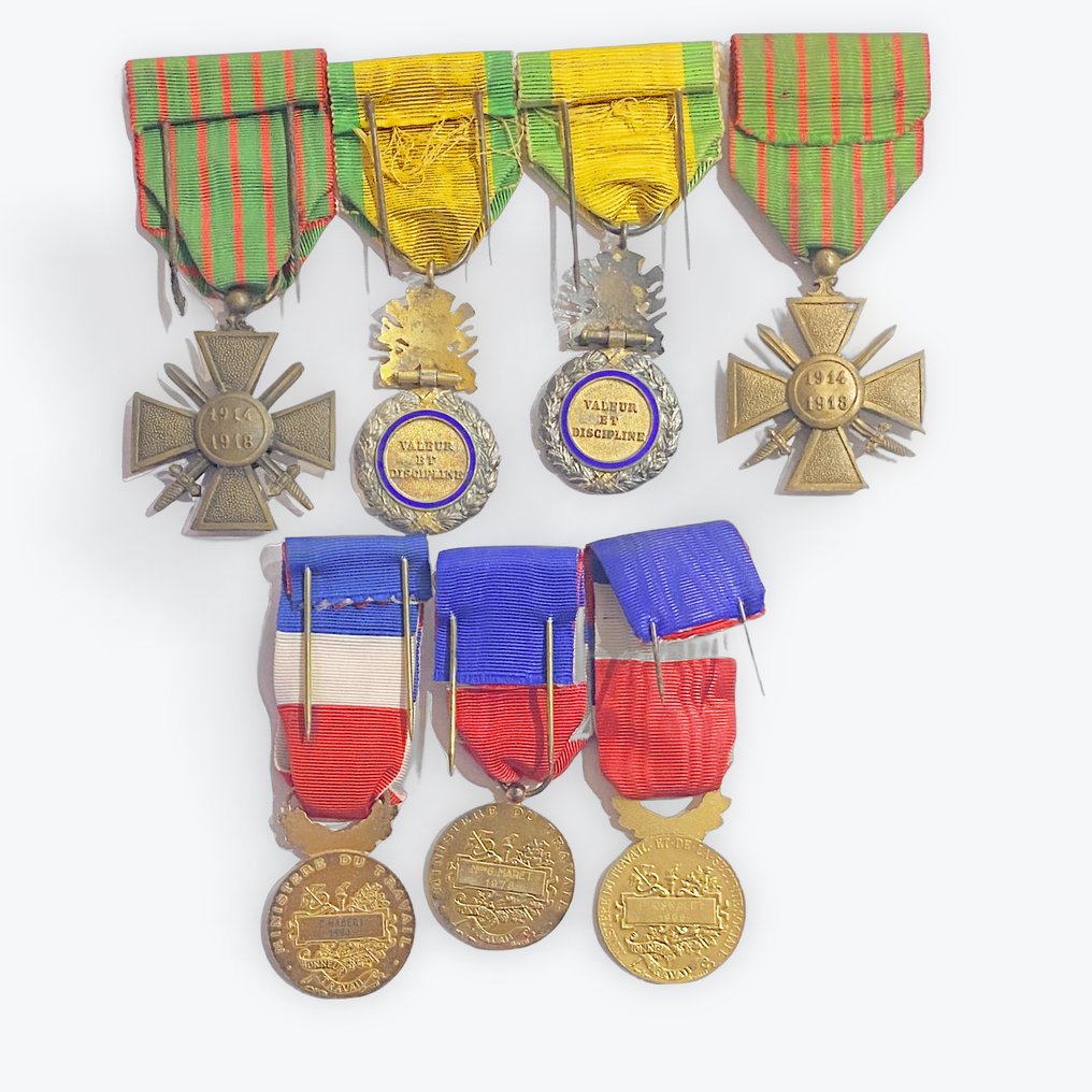 法國 - 軍功章 - 一套七枚民用和军事奖章 #3.2