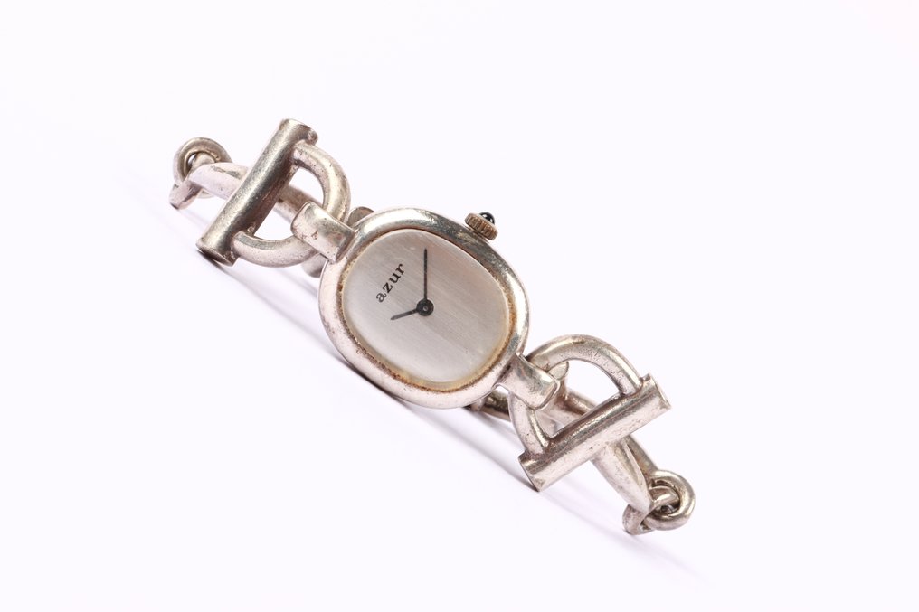 Fără preț de rezervă - Brățară Argint - Ceas cu design inspirat de bitul de cal #1.0