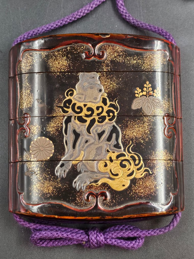 Inro，江户时代 - 木材，漆器，金色，黑色 - 日本 - Mid Edo period #1.0