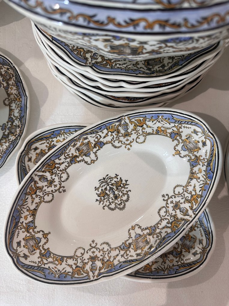 Gien - 成套餐具 (57) - 瓷 - 完整的12件套餐具 #3.2