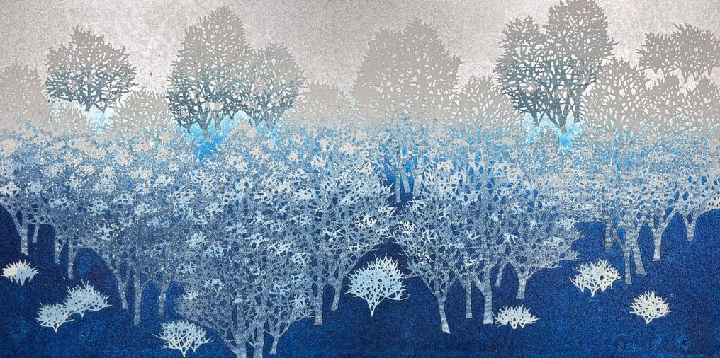 “Tree Scene 159” - Limited 38/200 - Large Work - Hajime Namiki 並木一 (b1947) - Japan #2.1