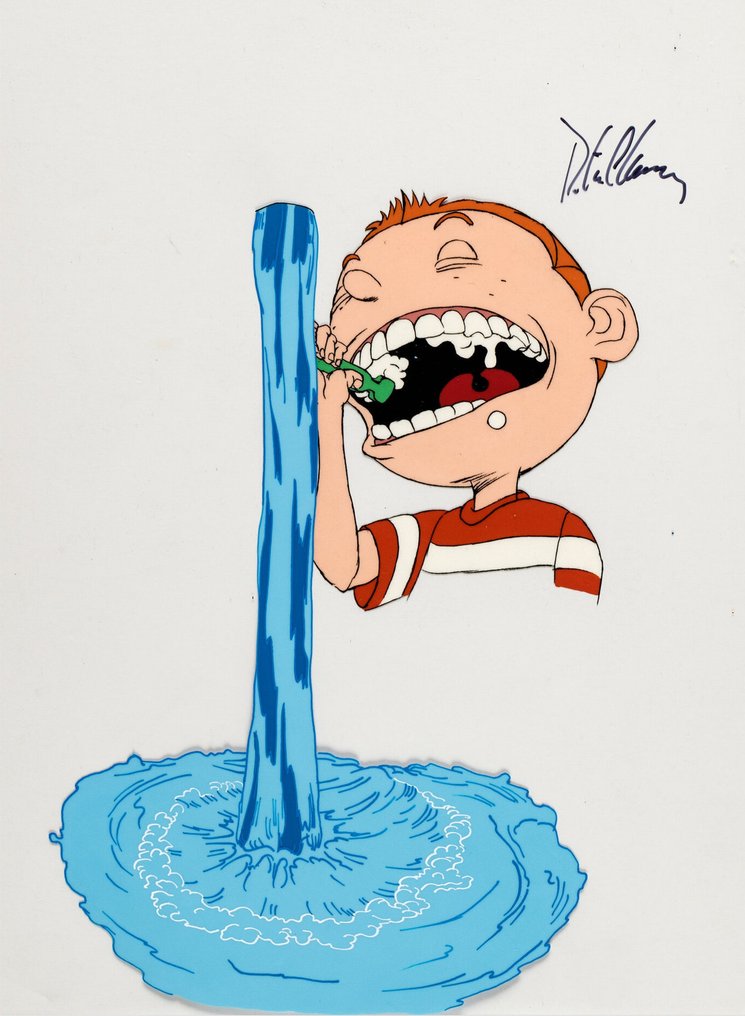 Peter Chung - 1 Original animationscel - Sesame Street - Water conservation - Production cel - Sesame Street - 1990 #1.0