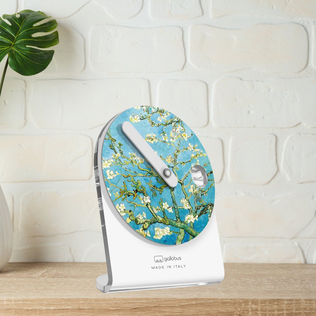 Ρολόι Mantel - Giallobus -  Μοντέρνα Πλαστικό ακρυλικό - 2025 - Cloppy Άνθοι αμυγδαλιάς #4.3