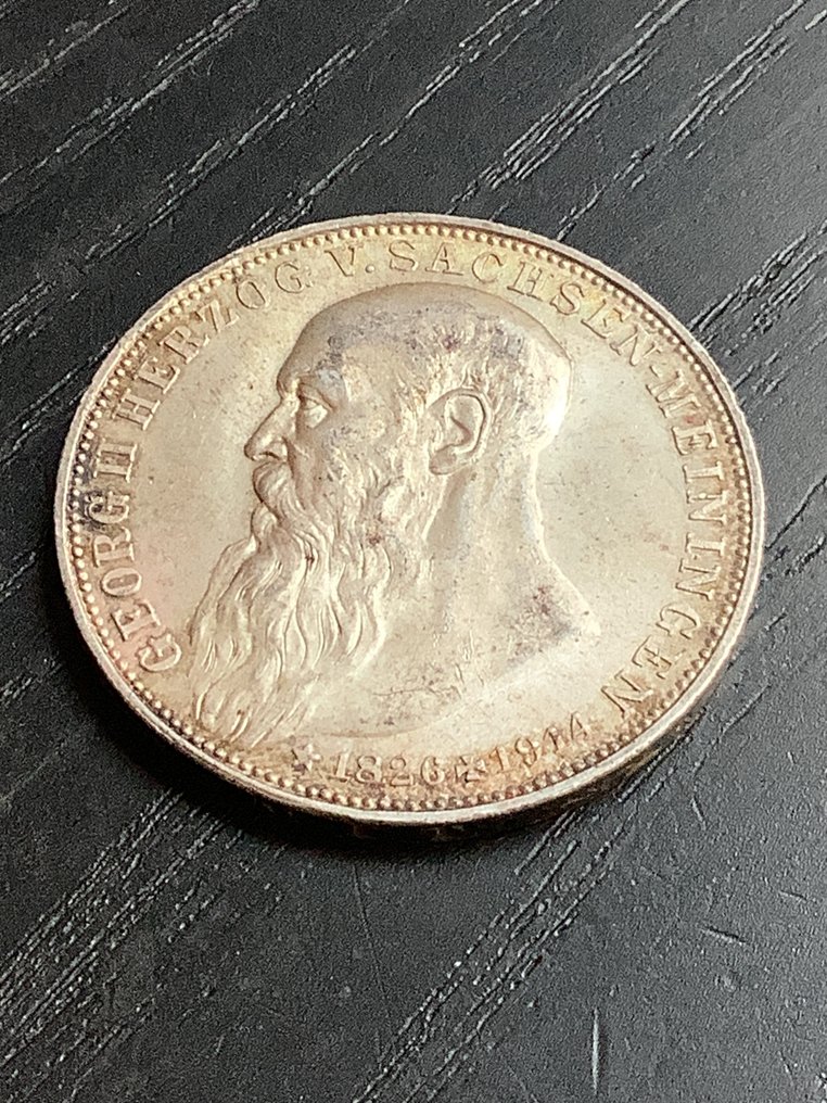 Germany, Empire Georg II. 3 Mark 1915, Sachsen-Meiningen (No reserve price) #1.0