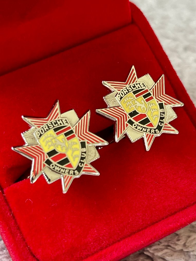 Oro Laminado (18k) - Manchetknapper - PORSCHE Ejere Klub #1.0