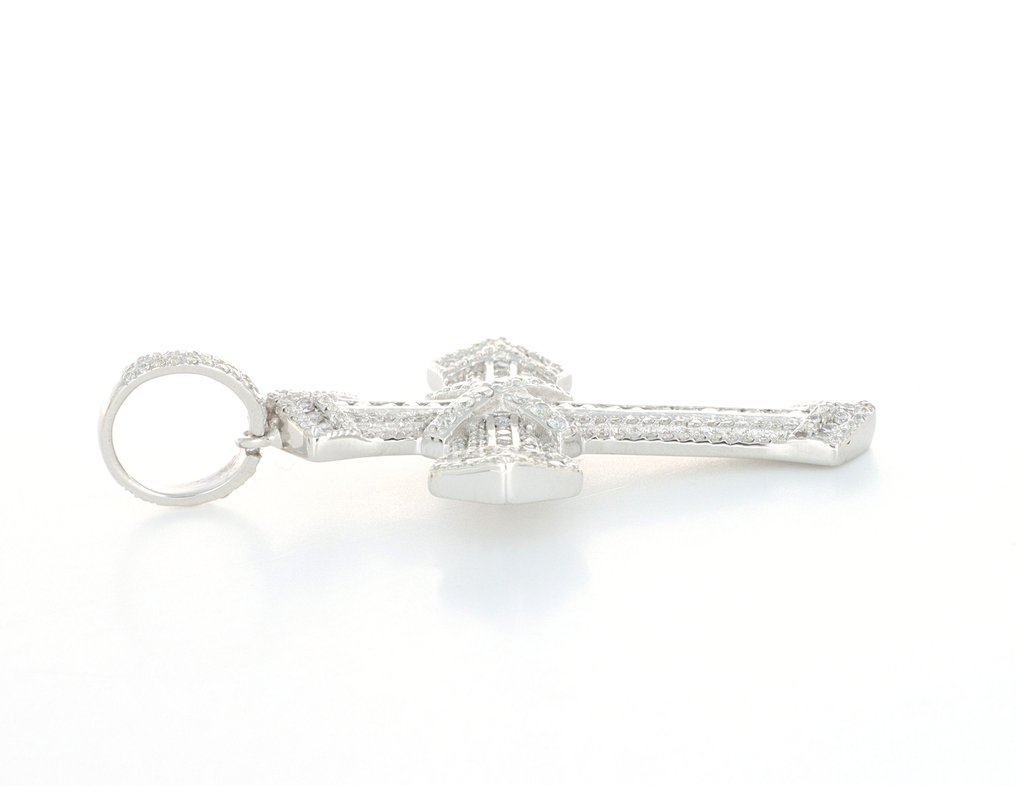 沒有保留價 - 墜飾 - 18 克拉 白金 -  3.12ct. tw. 鉆石 (天然)  #1.0