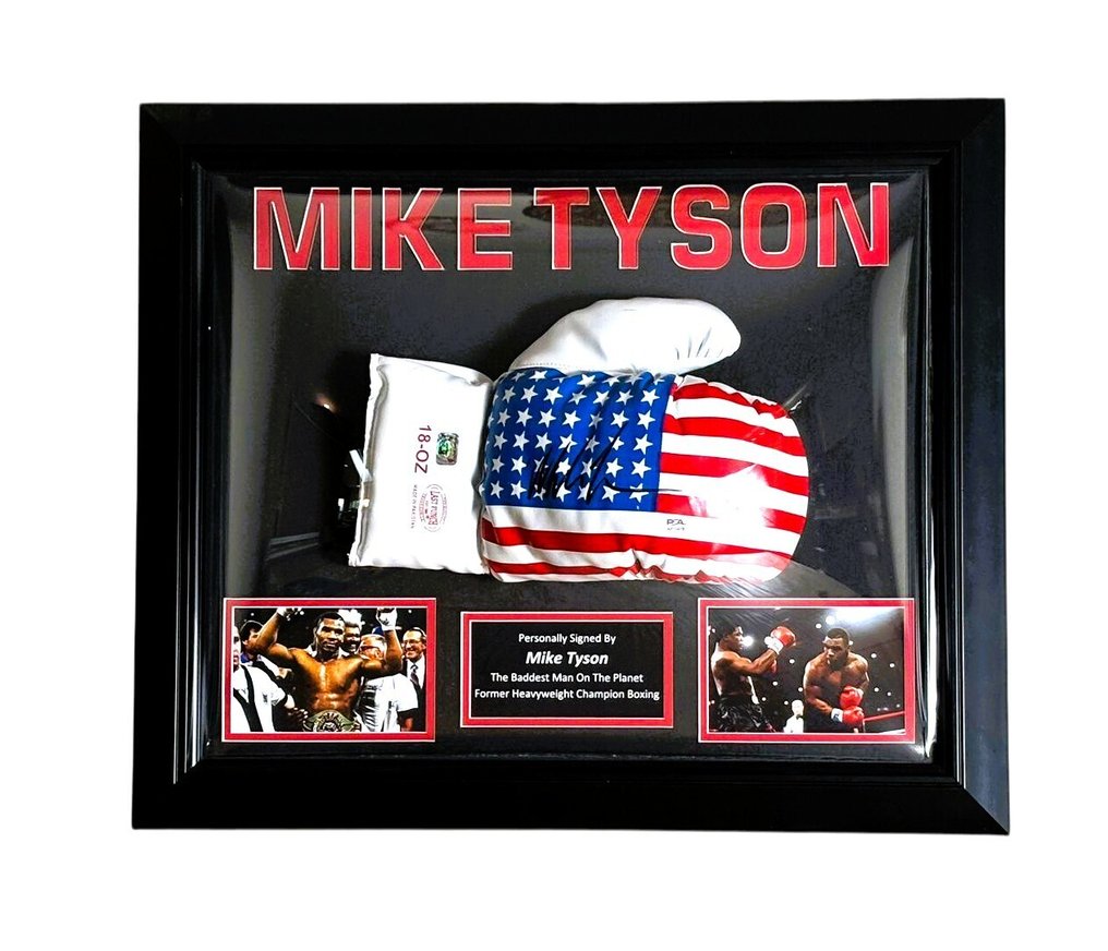 Mike Tyson Premium Frame – Museum Quality - No Rp Price ! - Boxhandschuh  #1.0