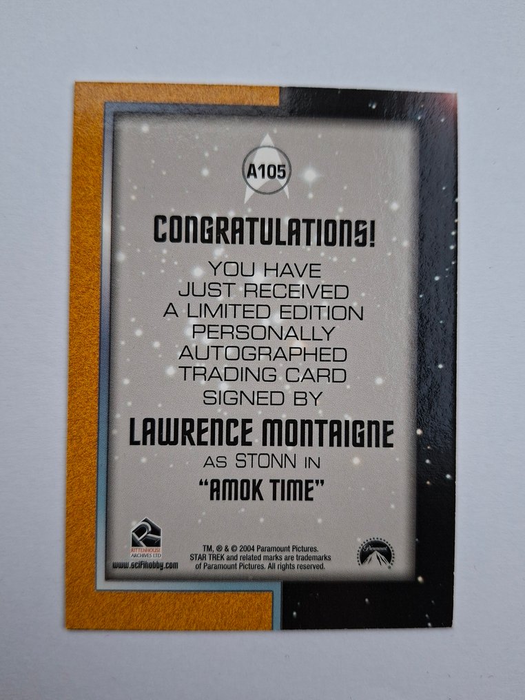 Star Trek - Lawrence Montaigne - Rittenhouse Archives #1.0