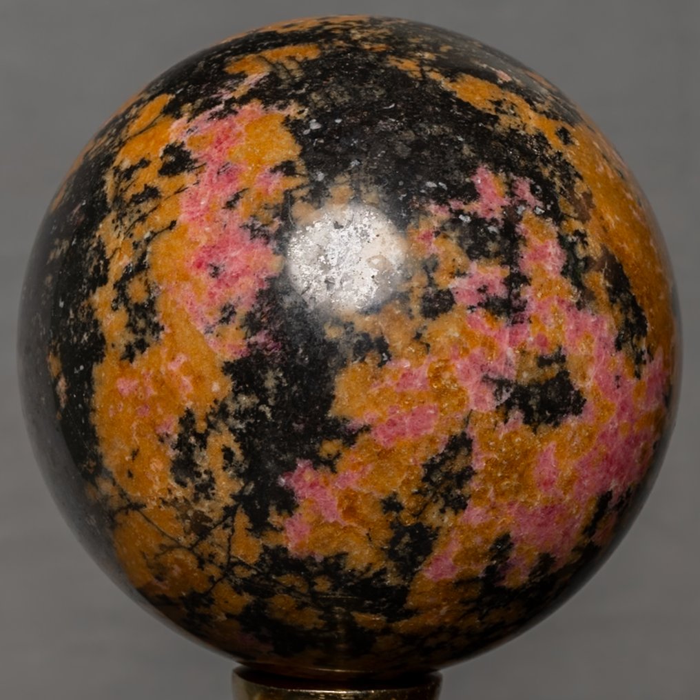 Fine Rhodonite sphere Sphere - Height: 9.87 cm - Width: 9.87 cm- 1780 g #2.1