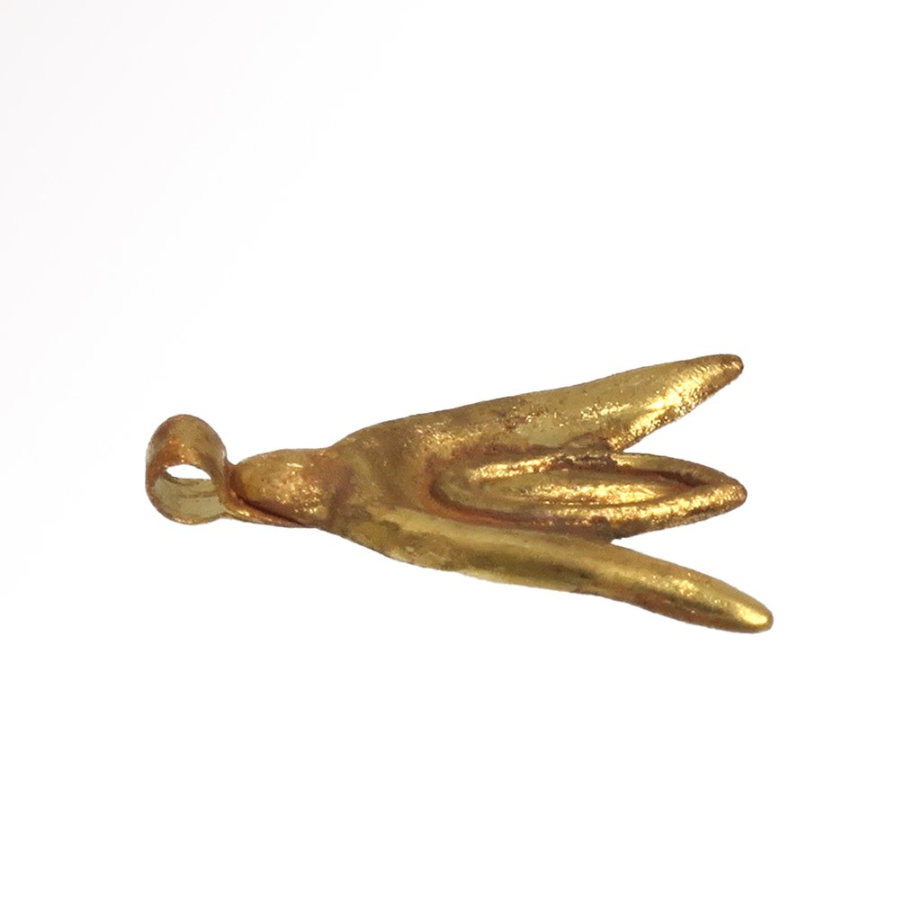 Αρχαία Αιγυπτιακή Χρυσός Μενταγιόν Lotus για ένα κολιέ. #3.2