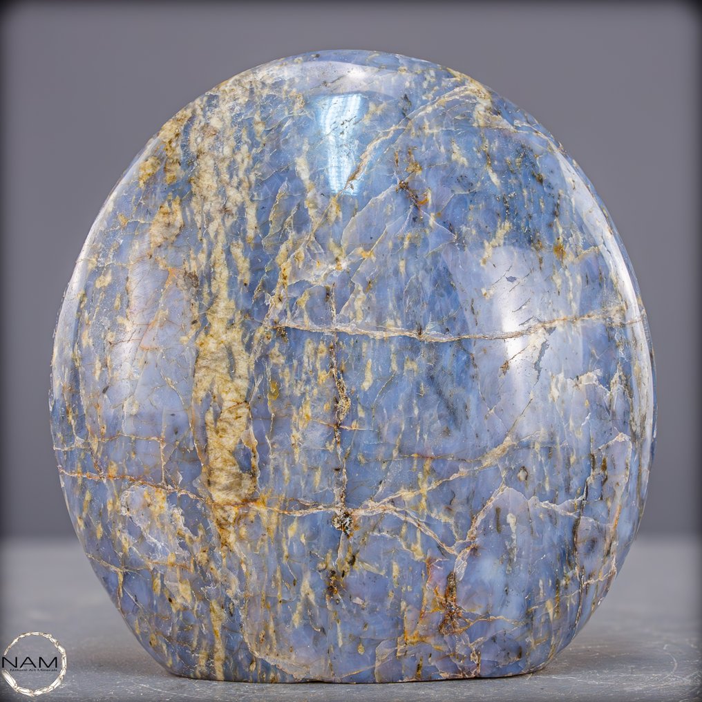 Naturlige meget sjældne blå kvarts frit form Kunst i sin naturlige form- 1374.89 g #2.1