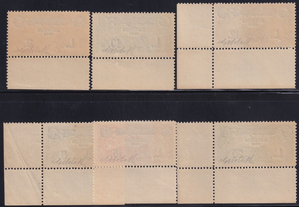 San Marino 1933 - Complete series of Zeppelin cruise postcards Sass S.501, all in ADF condition, unmounted mint (MNH), #1.0