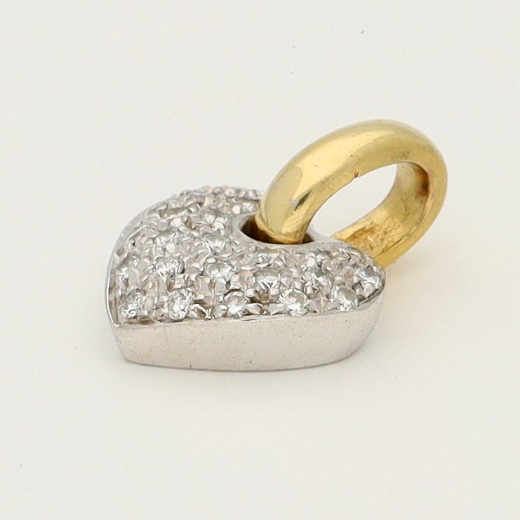 Függő - 18 kt. Sárga arany, Fehér arany Gyémánt (Természetes)  - Hart #2.1