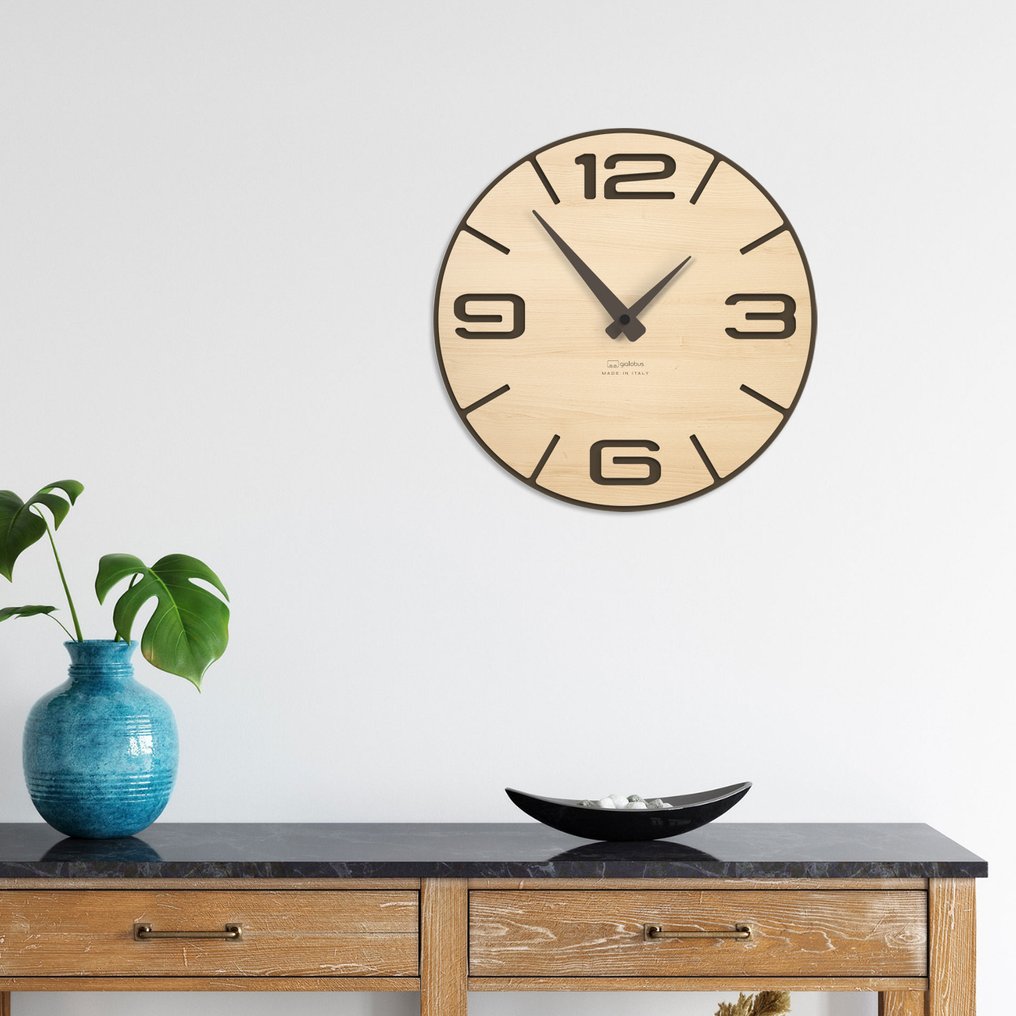 Väggklocka - Giallobus - Samtida Trä - 2024 - Ask #2.1