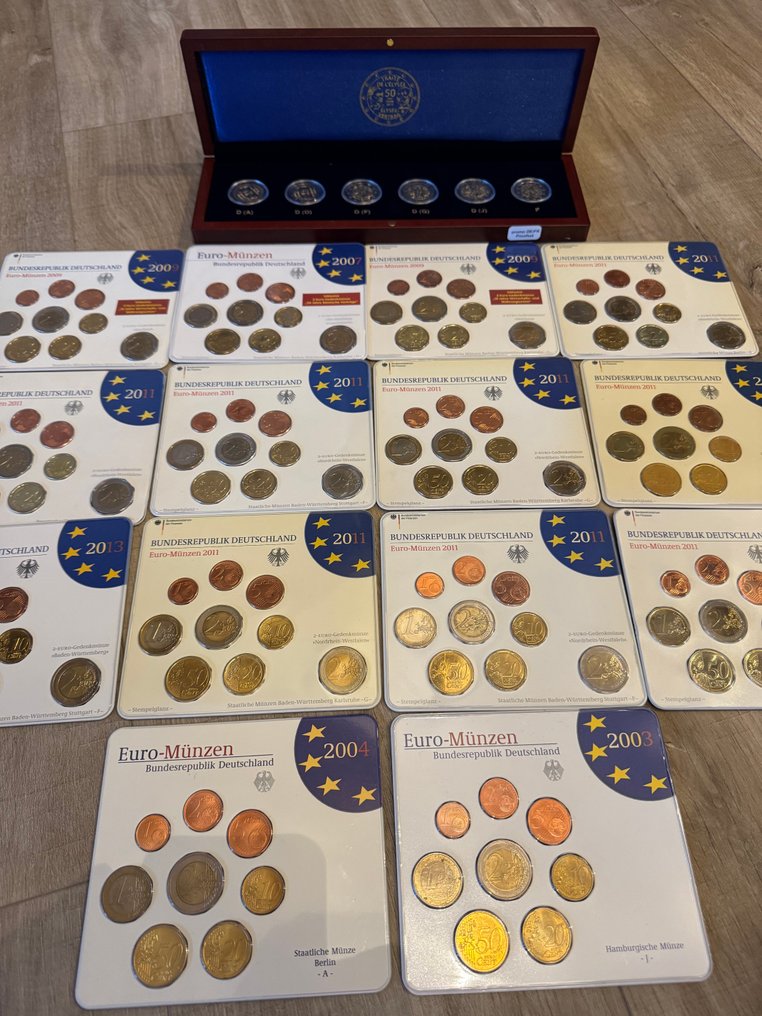 德國, 法國. Year Set (BU) / 2 Euro 2003/2013 (15 items)  (沒有保留價) #1.0
