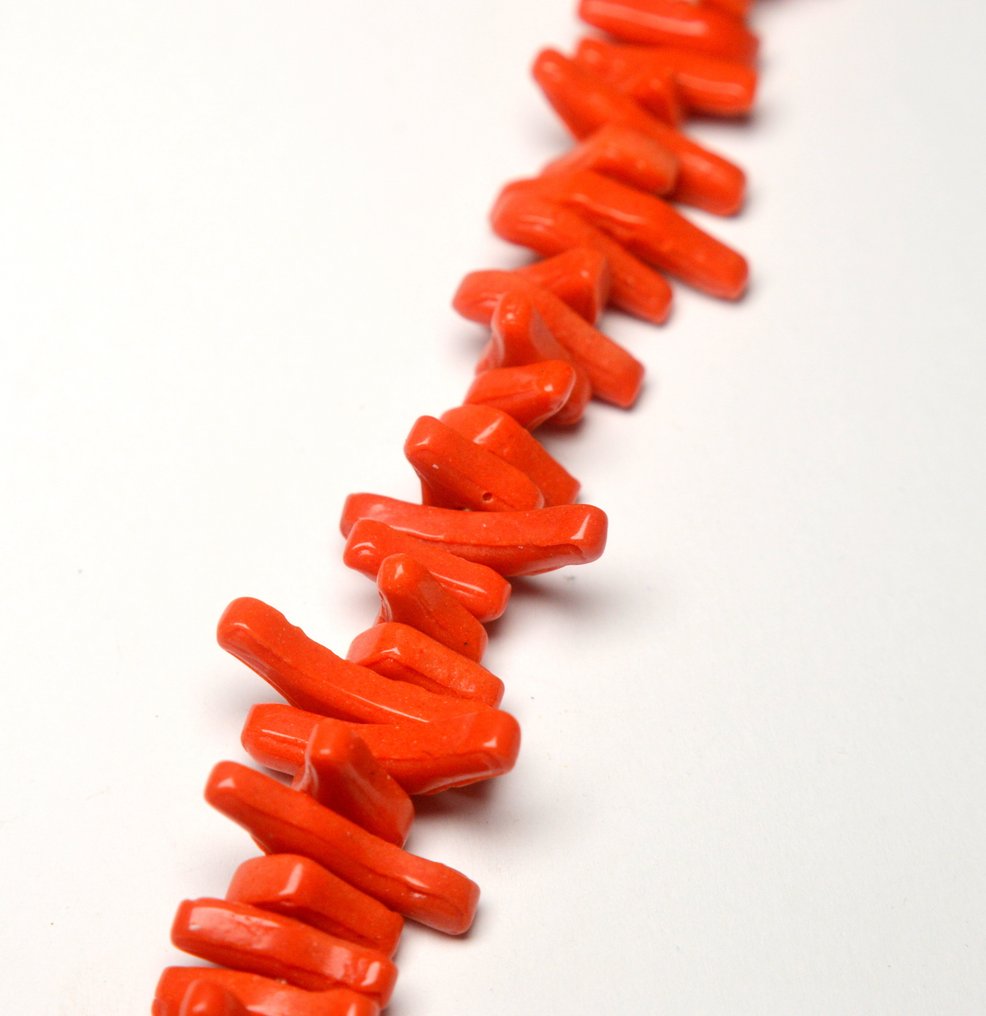 Coral - Red Coral - 76,1g - Colar #1.0