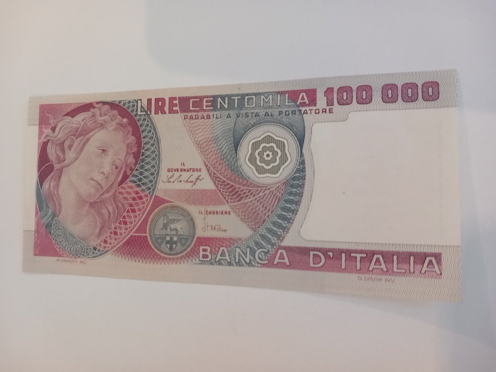 Ιταλία. - 100.000 Lire 20/06/1978 "Botticelli" - Gigante BI 83A; Pick 108a  (χωρίς τιμή ασφαλείας) #1.0