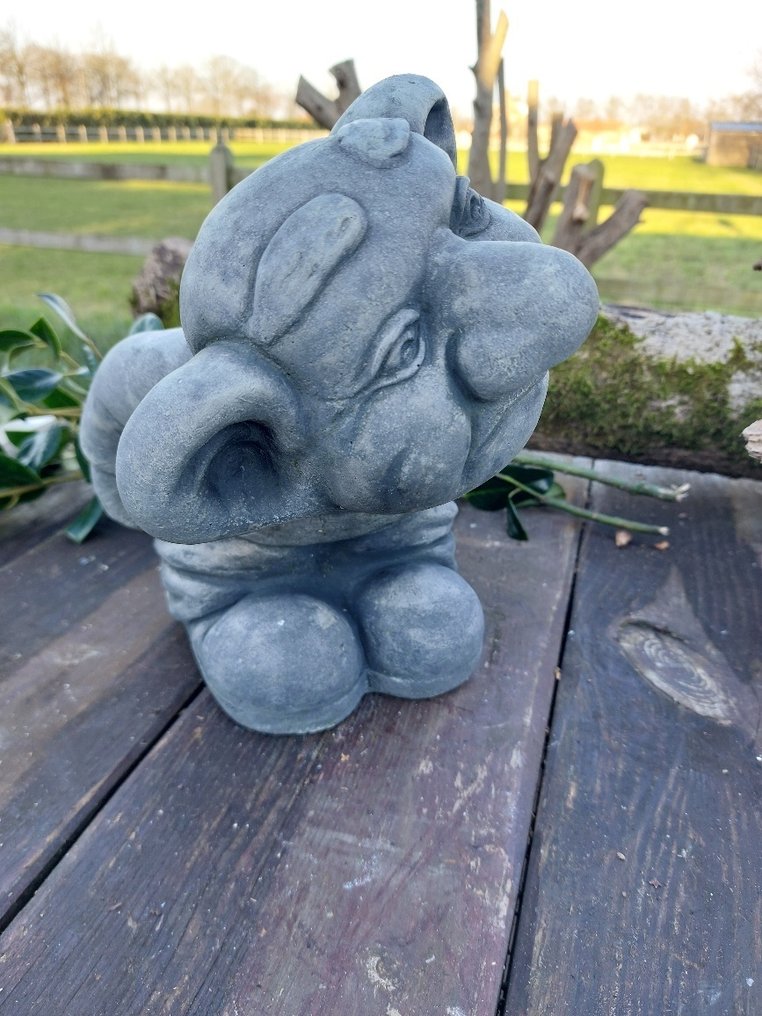 Posąg, garden statue of a troll mythical creature - 25 cm - cast stone #3.2