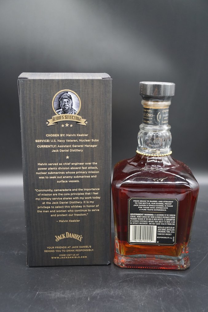 Jack Daniel's Single Barrel Barrel Proof - Heroes Selection - Melvin H. Keebler - 62,8%  - b. 2021  - 750ml #2.1