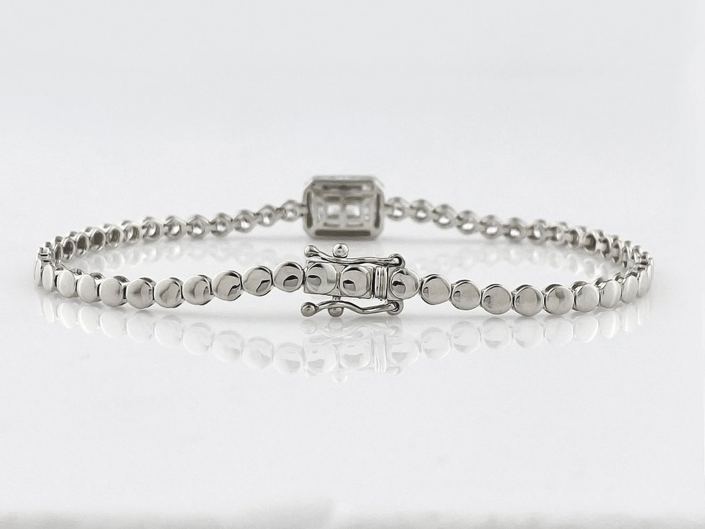 手鈪 - 14 克拉 白金 - 2.98ct. tw. 鉆石 (實驗室培育) - 鉆石 #2.1