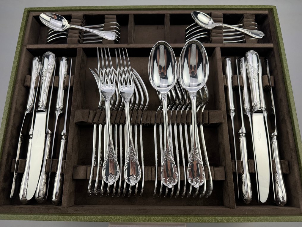 Christofle - Cutlery set for 12 (128) - Marly - Silverplated #2.1