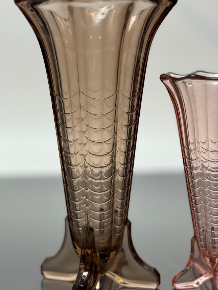 Val Saint Lambert - Charles Graffart & René Delvenne - Vaas (2)  - Glas - Vases Montesquieu #2.1
