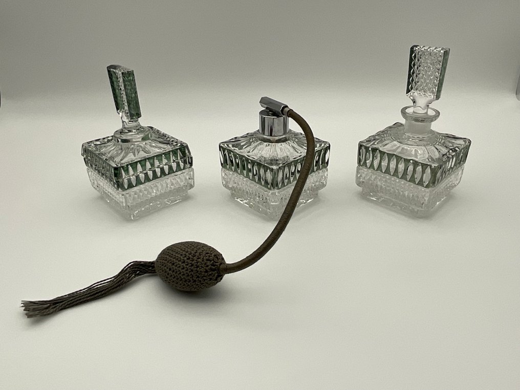 Art Deco WC-készlet - Kristály - Art deco háromrészes parfumset #4.3