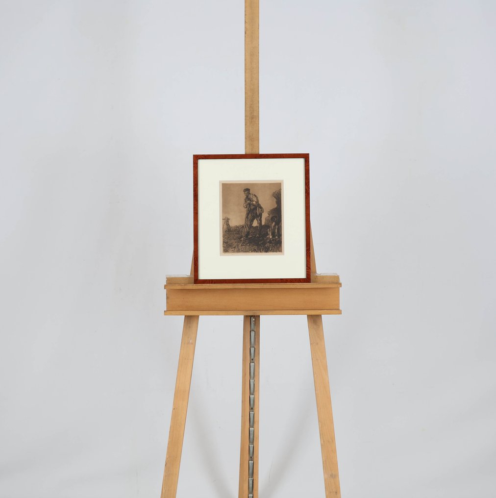 Willem Hendrik van der Nat (1864–1929) - Herder met hond en schaap #1.0