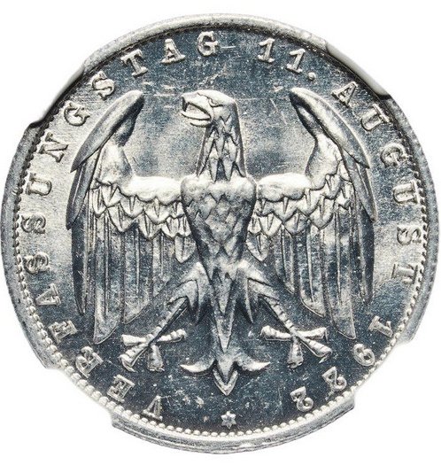 Germany, Weimar Republic 3 Mark 1922 - NGC MS63 #2.1