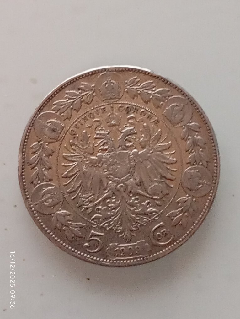 Austria. Franz Joseph I. 5 Corona 1909  (No reserve price) #2.1