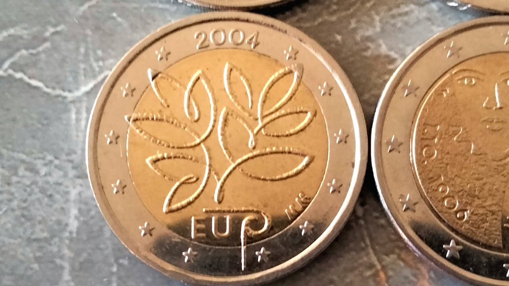 Finland. 2 Euro 2004/2019 (incl. 2 euro "Enlargement of the EU") (4 pièces)  (No reserve price) #3.2