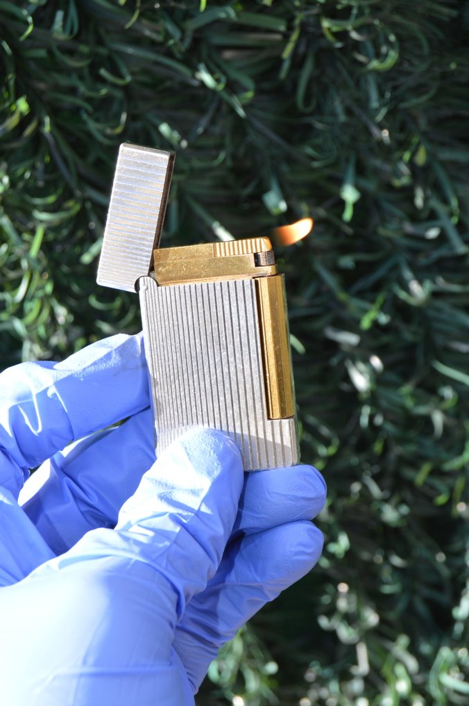 S.T. Dupont - Línea D "Kinetic Lines" - 袖珍打火機 - 金色, 銀 #4.3