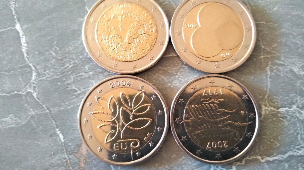 Finnország. 2 Euro 2004/2020 (incl. 2 euro "Enlargement of the EU") (4 pièces) (Nincs minimálár) #1.0