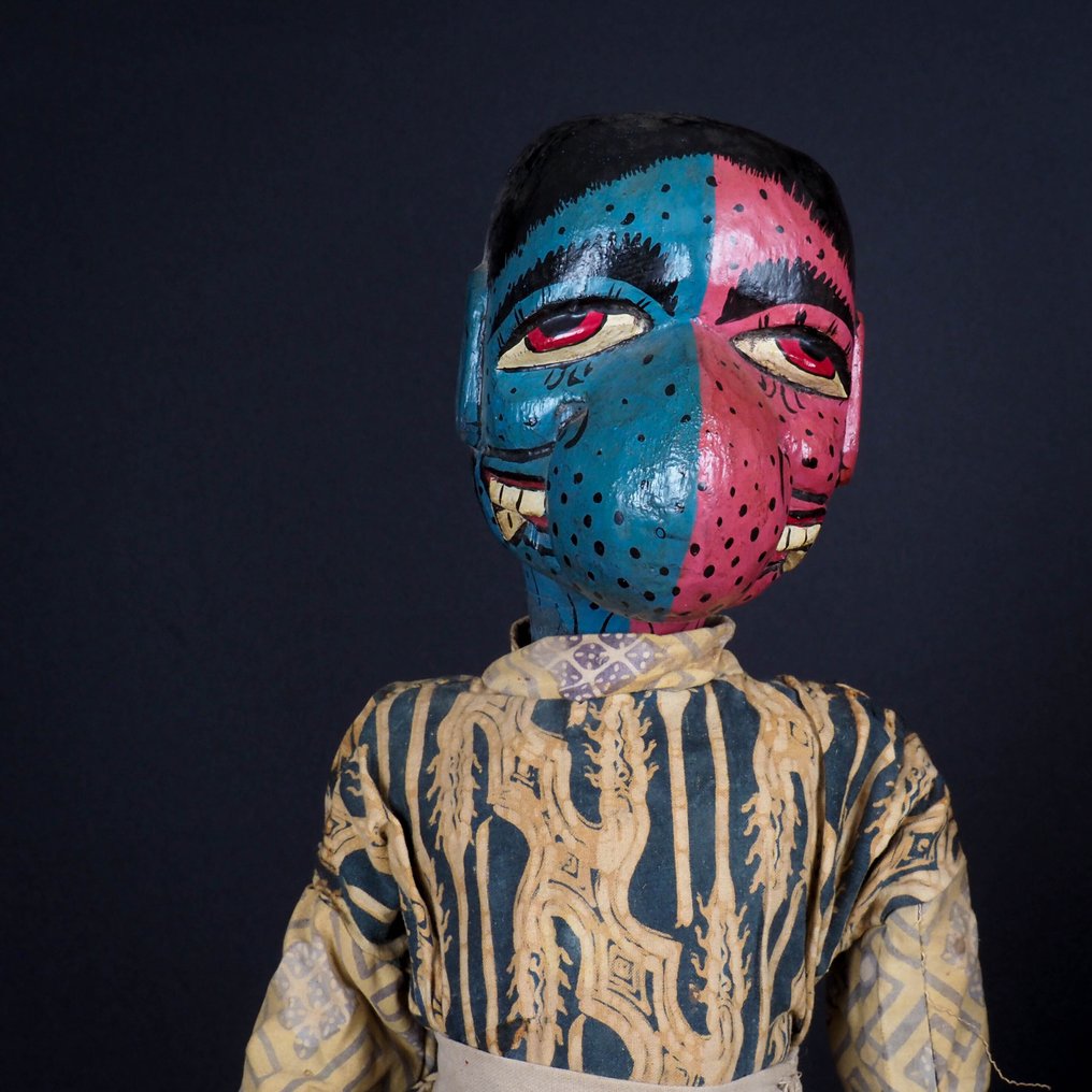 3 Wayang Golék poppen - Μπούτα Τερόνγκ, Χανόμαν, Μπούτα Χιουά - Java - Ινδονησία  (χωρίς τιμή ασφαλείας) #4.3