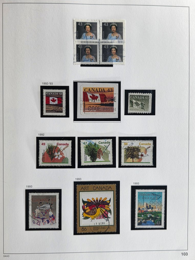 加拿大 1993/2011 - 收集在两个Davo相册中 #1.0