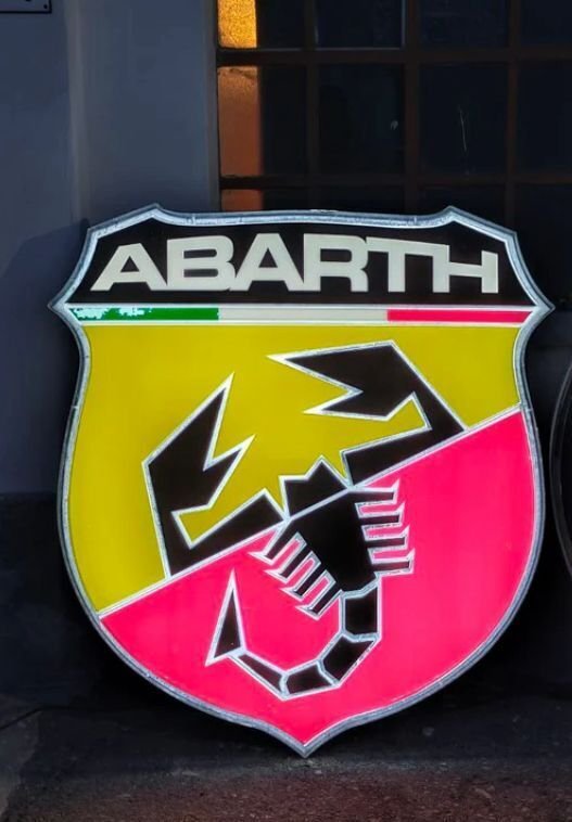 Abarth - Escudo original da Abarth com escorpião. - Sinal luminoso - Plástico, Metal, Vidro #1.0
