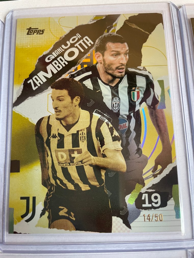 2024/25 Topps Topps Team Set Juventus 2024 Zlatan Ibrahimović, Gianluca Zambrotta, Leonardo Bonucci, Nicolò Savona, Pierre Kalulu, Nico González Autographed card, Patch card, Serialised card - 6 Card - Near Mint (NM) #3.2