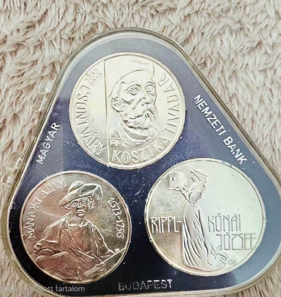 Hungría. Official set 200 Forint 3x 1977 / Tivadar Csontváry Kosztka, Ádám Mányoki, József Rippl-Rónai #1.0