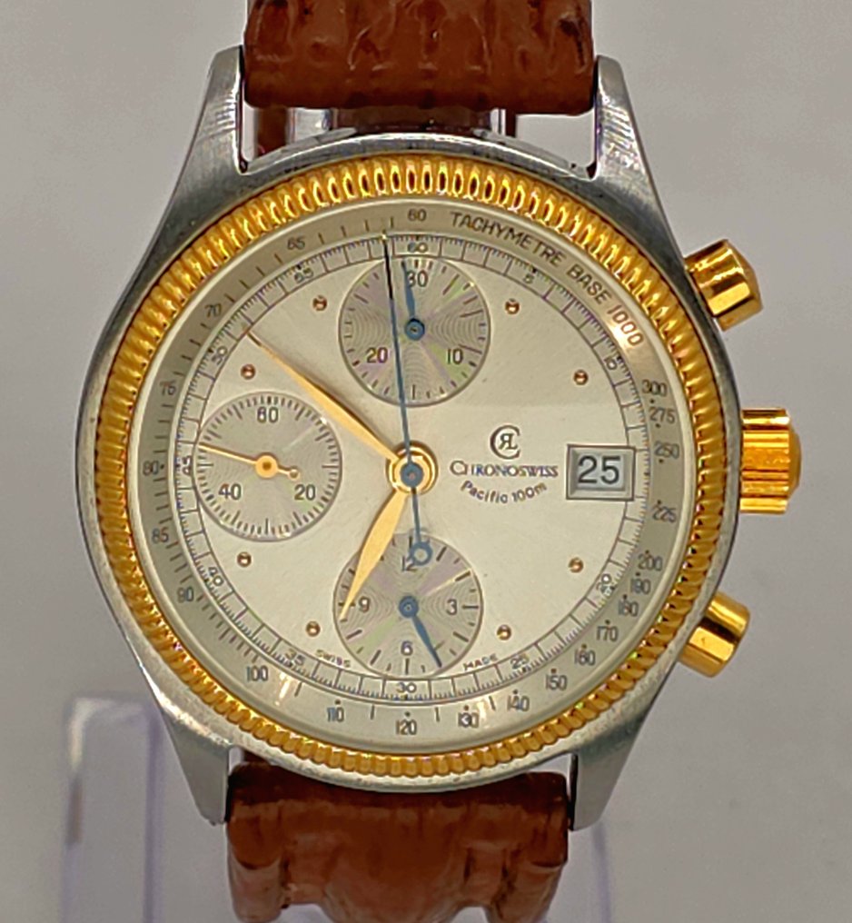 Chronoswiss  - Pacific - Chronograph - Goldlünette Golddrücker Goldkrone  - Kaliber Val. 7750 - Schweiz um 1993 - CH7514 - Άνδρες - 1990-1999  #1.0