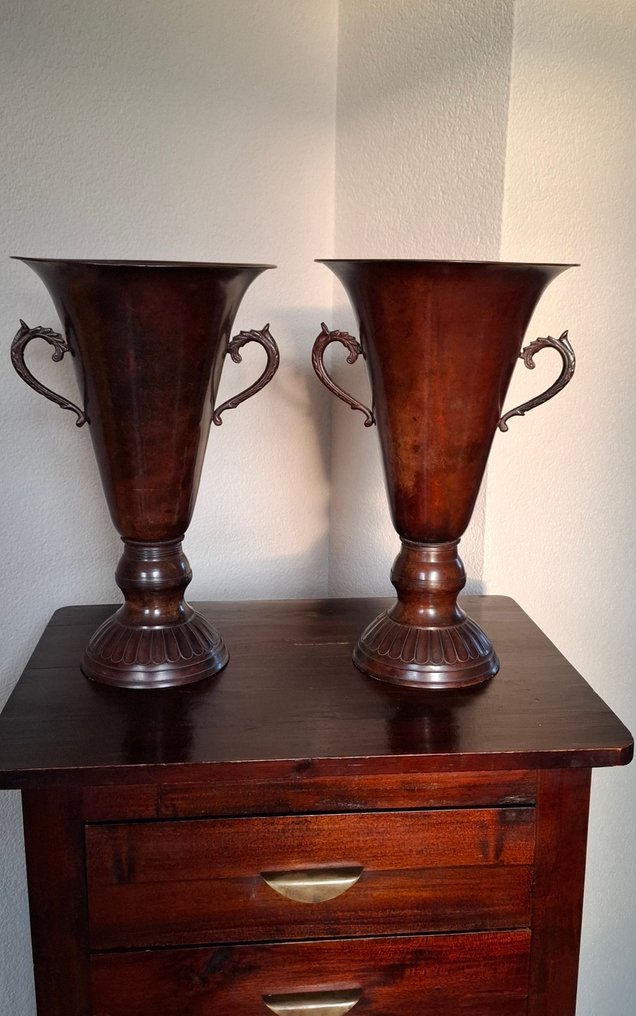 fennando - Double handed vase (2) - Metal - Gilded #1.0