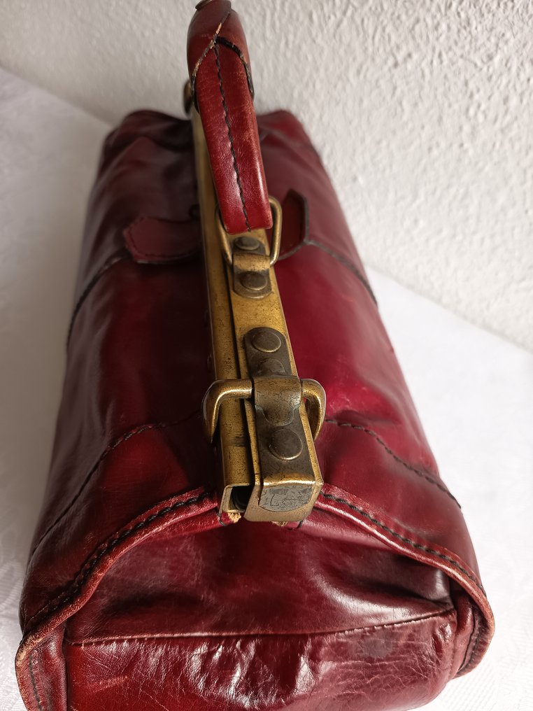 Leder Arzttasche, Doktortasche - Arbetsverktyg Vintage #4.3