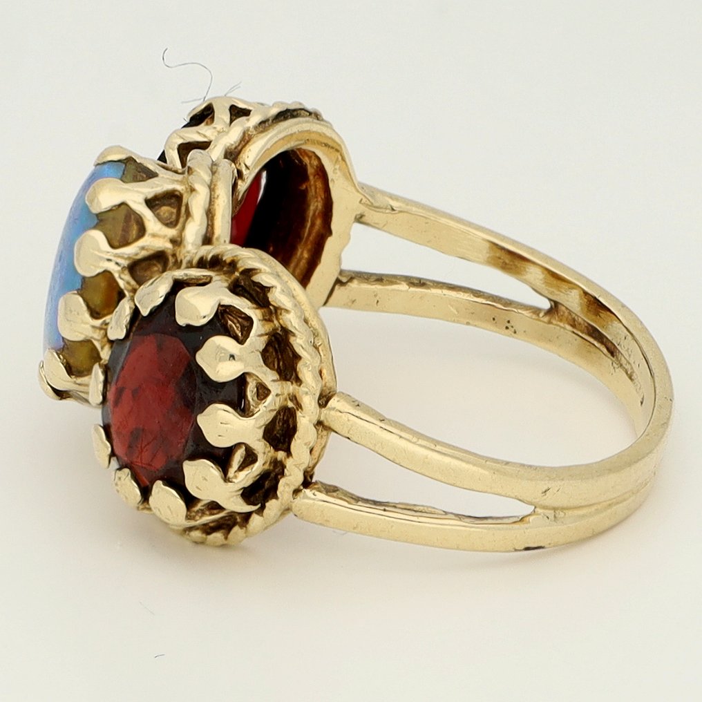 Δαχτυλίδι - 14 καράτια Κίτρινο χρυσό Γρανάτης #2.1